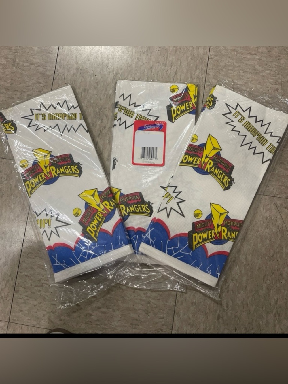 Vintage Mighty Morphin Power Rangers Party Table Covers